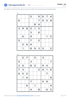 Sudoku – let til print – side 1 af PDF'en